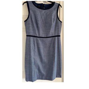 TALBOTS PETITES Navy Blue Sleeveless Classic Sheath Dress ~ Sz 12P ~ MINT!
